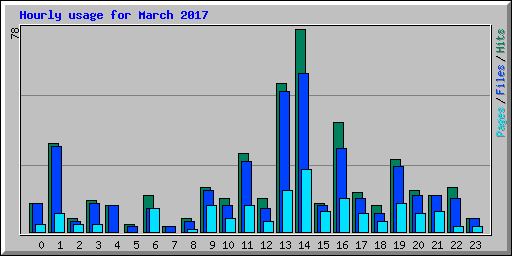Hourly usage for March 2017